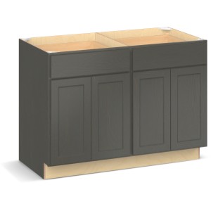 RELIABILT Parkstone II Base Cabinet, Slate Stained, 48" W, 4 Doors 2 Drawers, Fully Assembled - 641060 | Lowe's Pro Supply
